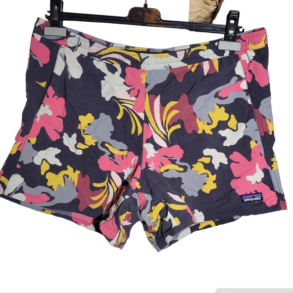 Patagonia floral swim bermuda outdoors hiking travel shorts drawstring small - Picture 1 of 8